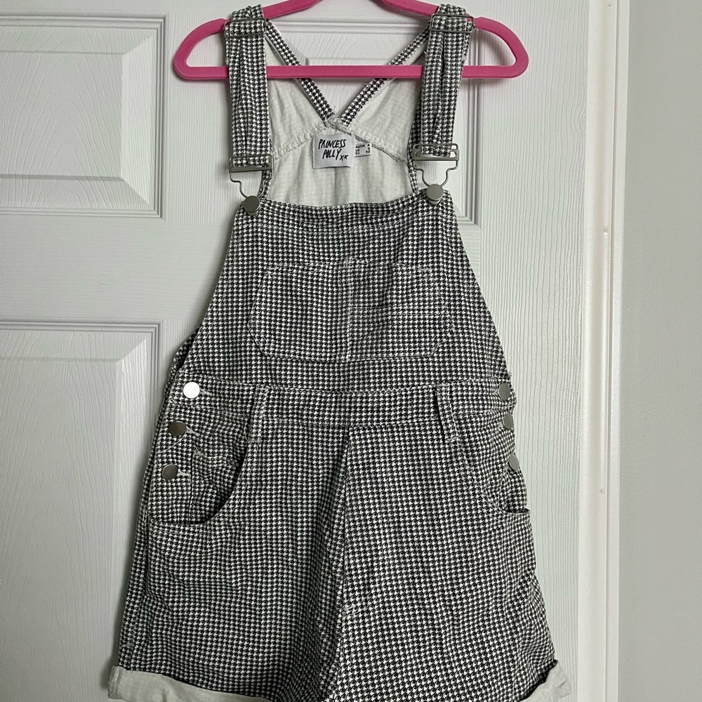 Princess Polly Gingham Denim Overalls